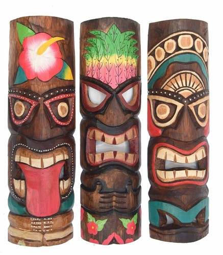 Wandmasken tiki 50cm - 3,