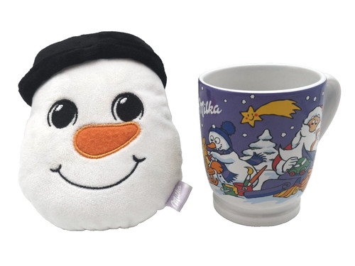 Milka schneemann plüsch - schneemann,