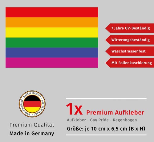 Premium aufkleber regenbogen - premium,