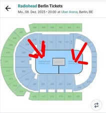 1 x  RADIOHEAD Radiohead Innenraum Stehplatz Berlin 08.12.25 SOFORT TRANSFER