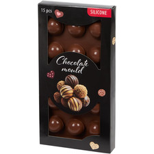 Silikon Schokoladenform 10,5x21 cm Für Pralinen Spülmaschinen Kugel