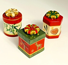 Sehr Selten Villeroy Boch Weihnachten 3x Geschenke Paket Ornament Anhänger