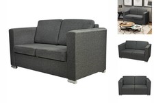 2-Sitzer Sofa Stoff Dunkelgrau
