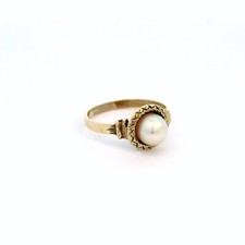 Damenring goldring mit perle - mit,