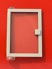 Lego 73436c01 Tür neu hellgrau links classic City Glas transparent klar 1x4x5