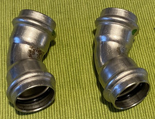 2 Stück VIEGA SANPRESS INOX 435806 BOGEN 28 MM x 45° SET EDELSTAHL PRESSFITTING