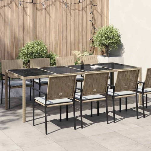 Gartentisch beige 250x100x75 - gartentisch,