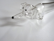 Alte figürliche Glas Dackel -