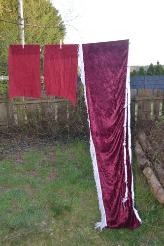 Gardine schabracke weinrot - gardine,