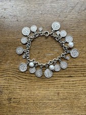 Drachenfels Schmuck, Gliederarmband Kette, Perle 21cm, Getragen