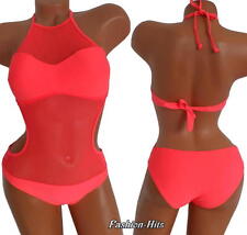 Monokini Badeanzug Bikini Netz