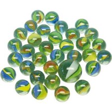 Murmeln Glas Glasmurmeln Marble Perlmutoptik 50+1 im Netz bunt Spiel Deko
