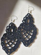 Ohrringe Ohrschmuck  Gehäkelt Handarbeit Ohrhänger Handmade