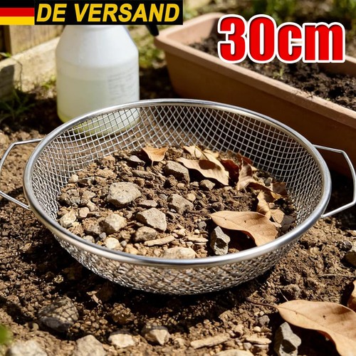 30cm gartensieb edelstahl - 30cm, gartensieb-edelstahl