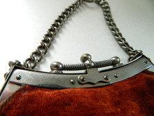 antik Samttasche Mittelalter Steampunk  Gothik  Chatelaine braun