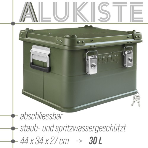 Aluminium box mit deckel grün - mit,