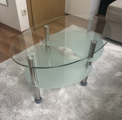 Ovaler glas couchtisch - ovaler, glas-couchtisch
