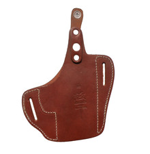 Holster Leder braun, AKaH universal Gürtel- Holster  für kleine Pistolen