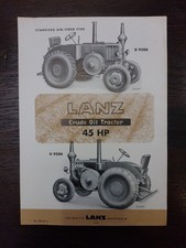 Original 45PS Lanz D9506 Crude Oil Tractor - Typenblatt - Prospekt von 1949