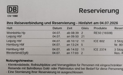 Platzkarten - 3,