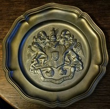 Zinnteller Wappenteller Löwe