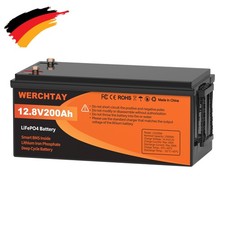 200Ah 12V LiFePO4 Langlebige Lithium Batterie Solarbatterie Wohnmobil Solar