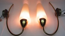 Paar Tüten Wand Lampe Messing