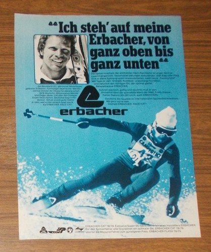 Seltene werbung erbacher ski - werbung,