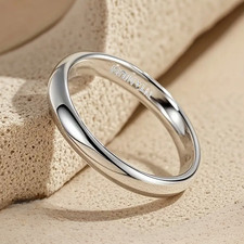 hochwertig eleganter Titanstahl Ring Freundschaftsring für Damen und Herren