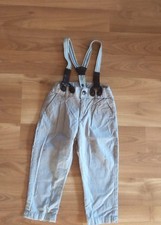 H&M Junge Mädchen Hose kariert Hosenträger Latzhose zu Shirt Pullover Gr. 86