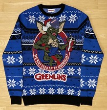 Medium 39" Brust Gremlins Ugly Christmas Weihnachtspullover Pullover - neu mit Etikett