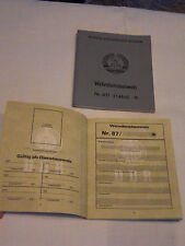 DDR WEHRDIENSTAUSWEIS BLANKO ORIGINAL WEHRPASS DIENSTAUSWEIS 