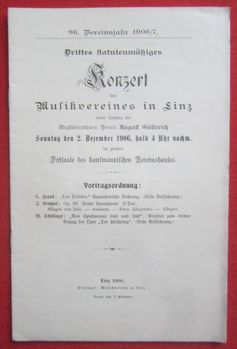 Orig programm heft - programm-heft, werbung