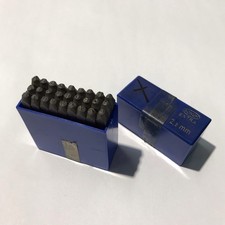 Hommel Schlagbuchstaben Stempel Schlagstempel A -Z, Schriftgröße 2,5 mm  (F-40)