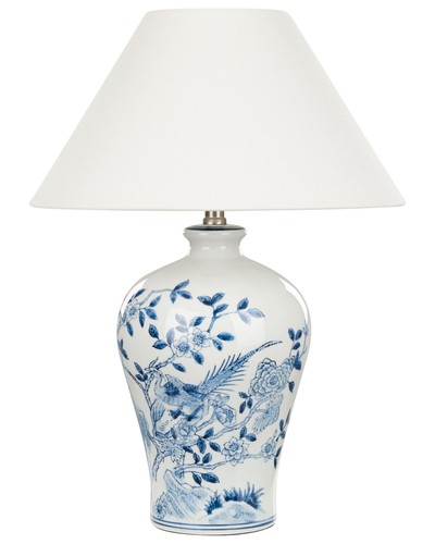 Tischlampe porzellan blau - porzellan,