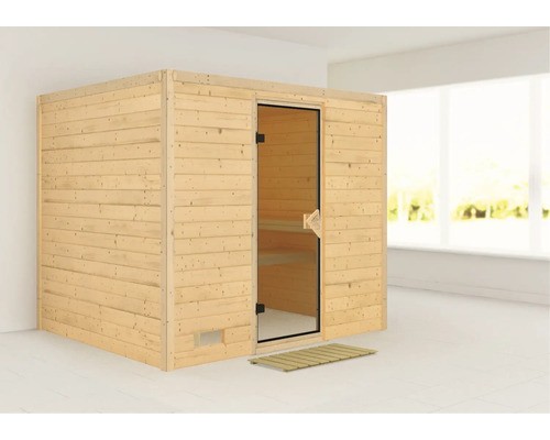 Massivholzsauna karibu monara - massivholzsauna,