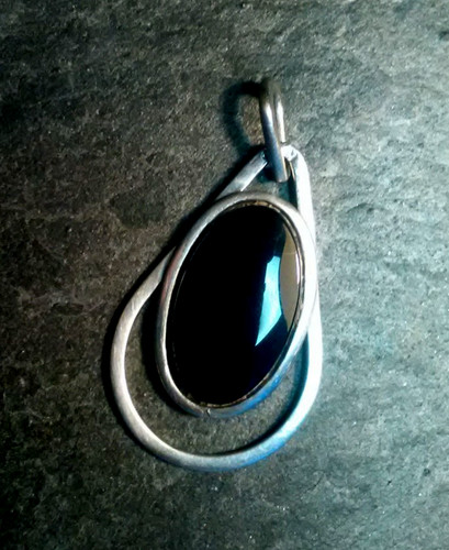 Anhänger silber 800 onyx - anhänger,