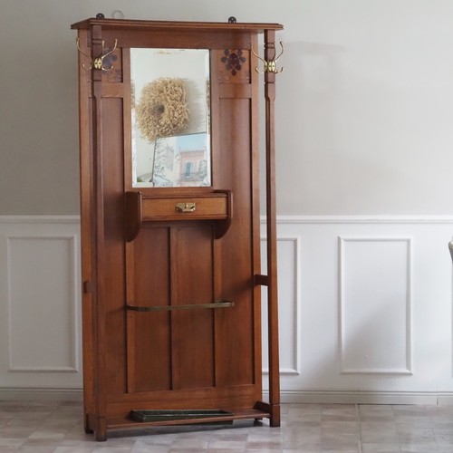 Garderobe jugendstil eiche - garderobe,