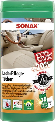 Sonax lederpflegetücher 25er - lederpflegetücher, (25er