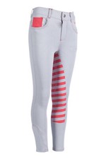 Reithose -Stripe- Silikon-Vollbesatz