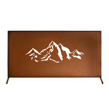 Zaunelement Trennwand aus Edelrost - Gebirge Sichtschutzwand Dekoration Garten