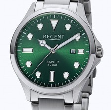 Sportliche Regent F-1455 Edelstahl Saphirglas 41 mm Herrenuhr 10 BAR WR UVP 99,-