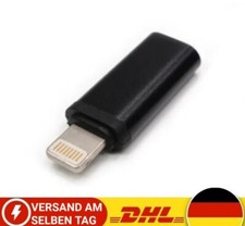 Ladekabel Adapter für Android / iOS - USB Type-C zu 8 pin - Schwarz - NEU