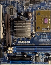 Mainboard ASRock K7S41  Sockel A (462) mit CPU AMD Sempron 2200
