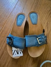 Denim SANDALS with Buckle From