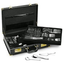 Karcher Besteckset 100-teilig 18/0 rostfrei Edelstahl 12 Personen mit Koffer