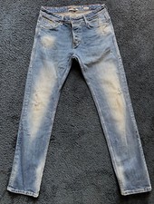 Salsa Jeans SLIM BLAZE 38 - 40 blau used look Knopfleiste 5 pockets premium wash