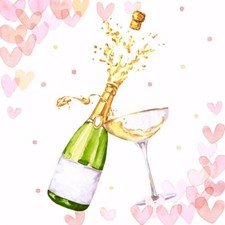 20 Servietten Hearts Bubbles