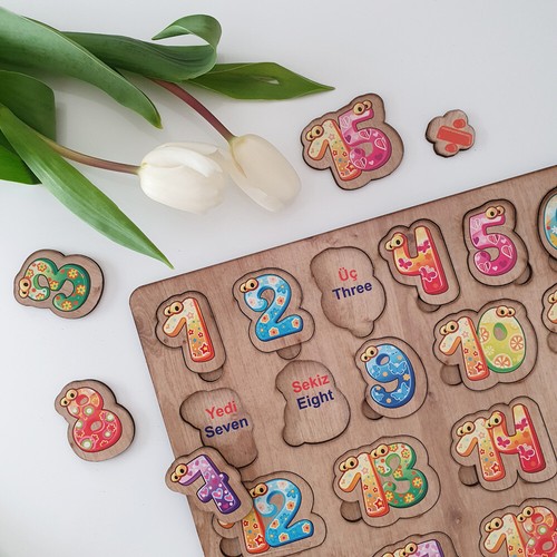 Holzpuzzle zahlen - holzpuzzle,