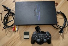 Sony PlayStation 2 Konsole FAT PS2 Schwarz SCPH-39004 mit Controller ⚡